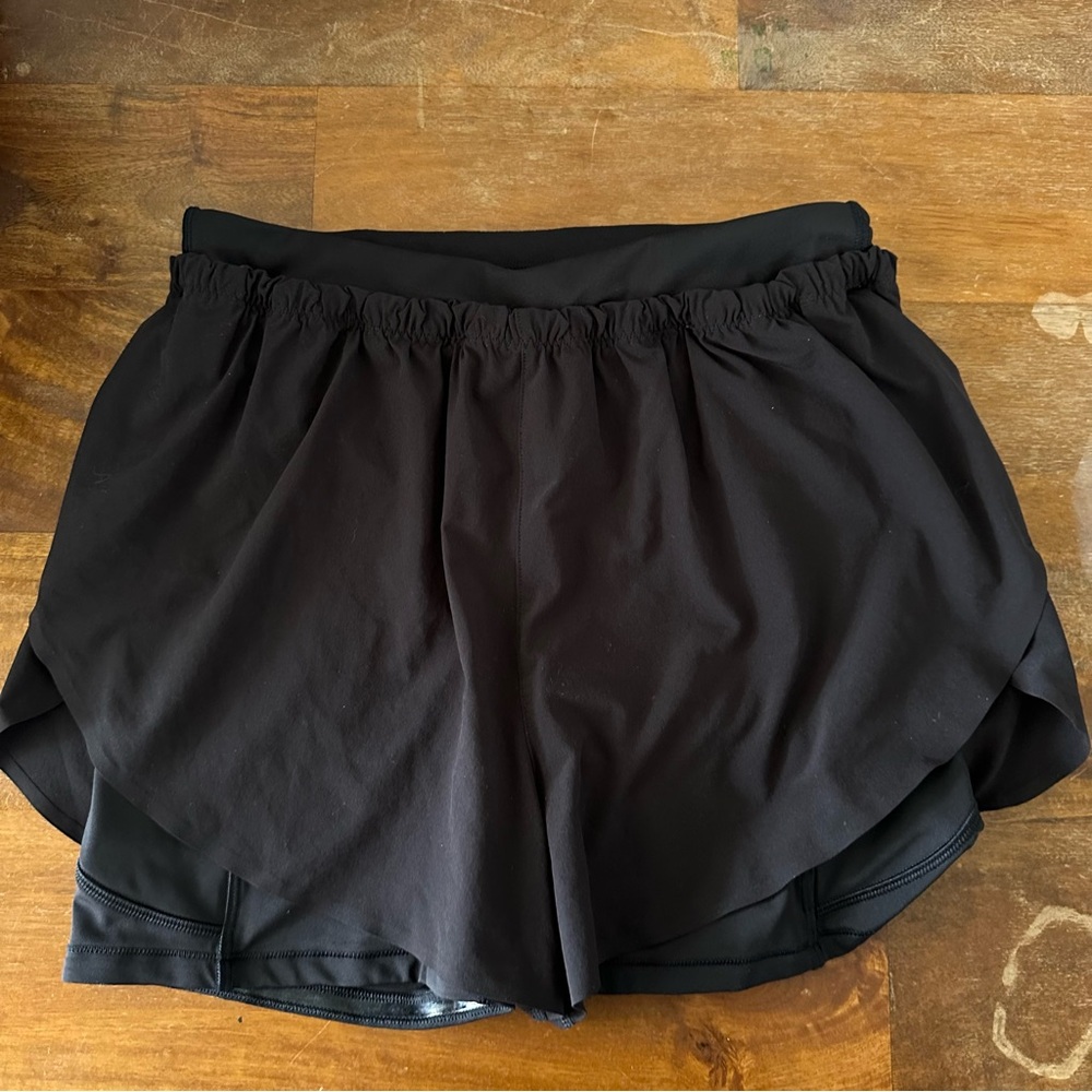 Athleta Mile Marker 2-in-1 Women's Black Shorts‎ Size Small
